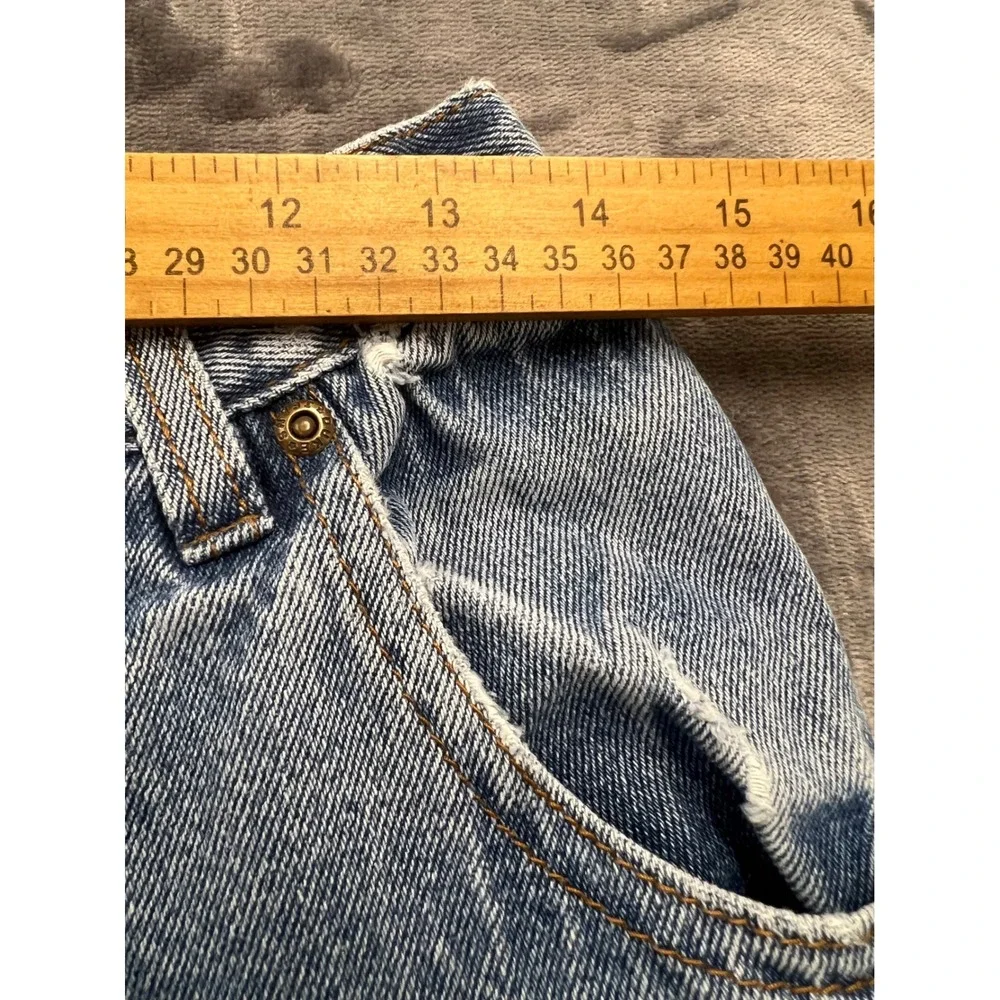 Duke Haband Relaxed Fit Jeans Mens 32 Light Wash Elastic Waist Distressed‎ 90s